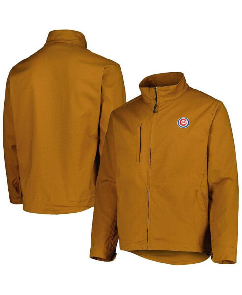 Men's Tan Chicago Cubs Journey Tri-Blend Full-Zip Jacket