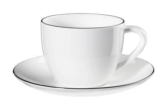 Tasse und Untertasse A Table Ligne noire