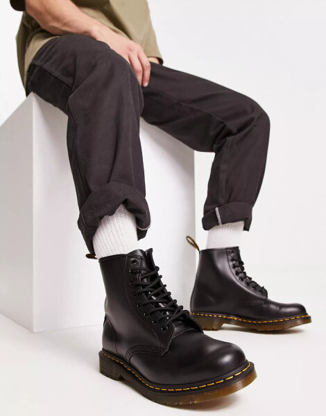 Dr Martens 1460 8-Eye Smooth Leather Lace Up Boots