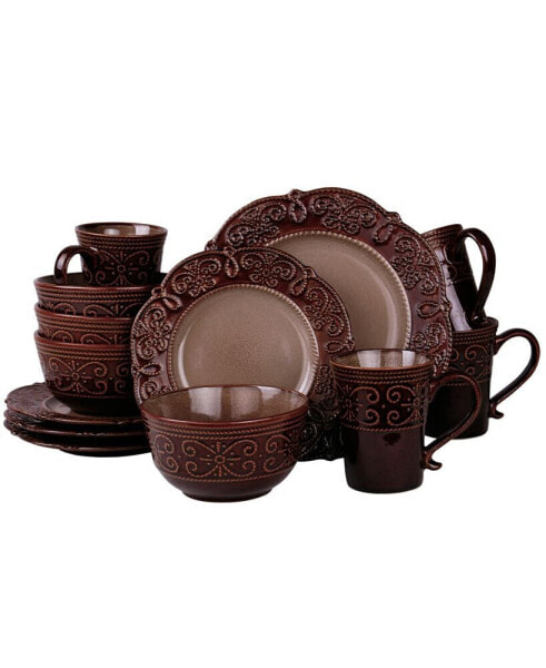 Bonita 16 Piece Stoneware Dinnerware Set, Service for 4