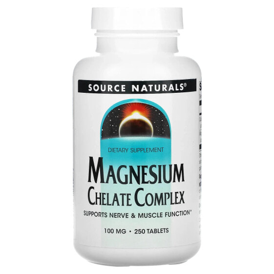 Source Naturals, комплекс хелата магния, 100 мг, 250 таблеток