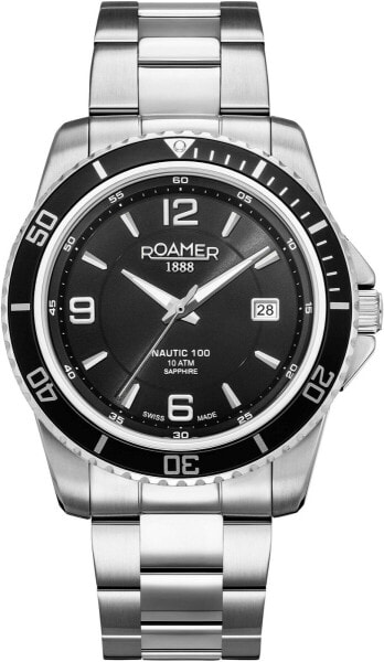 Roamer Herren Armbanduhr Nautic 100 43 mm Armband Stainless Steel 862844 41 55 20