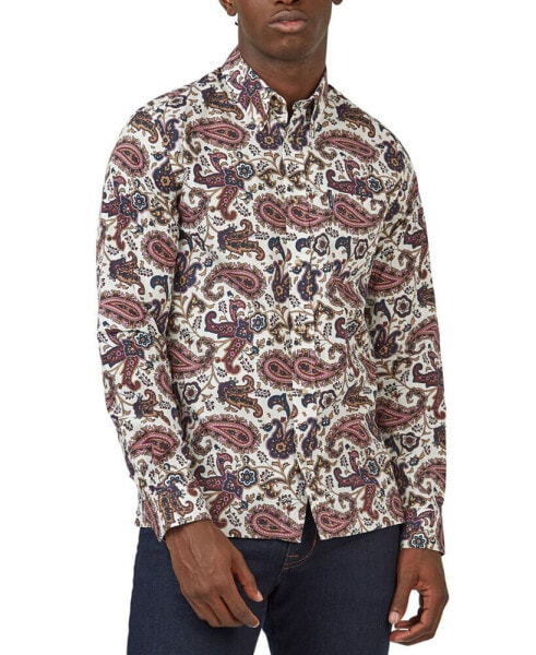 Men's Eastern Paisley-Print Shirt