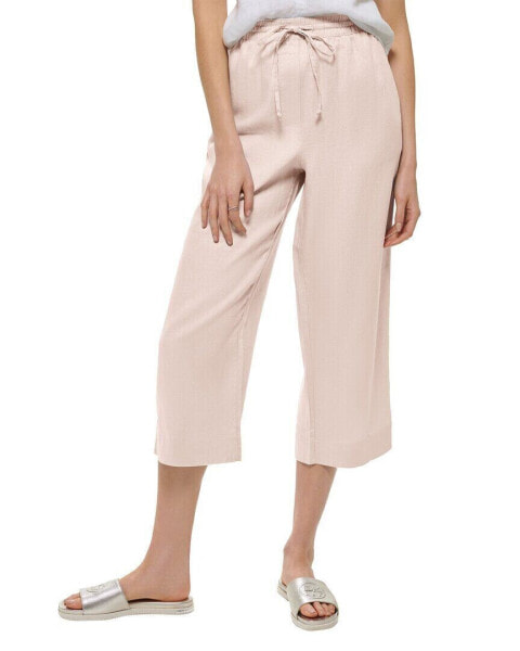 Dkny Pull-On Straight Leg Linen Pant Women's