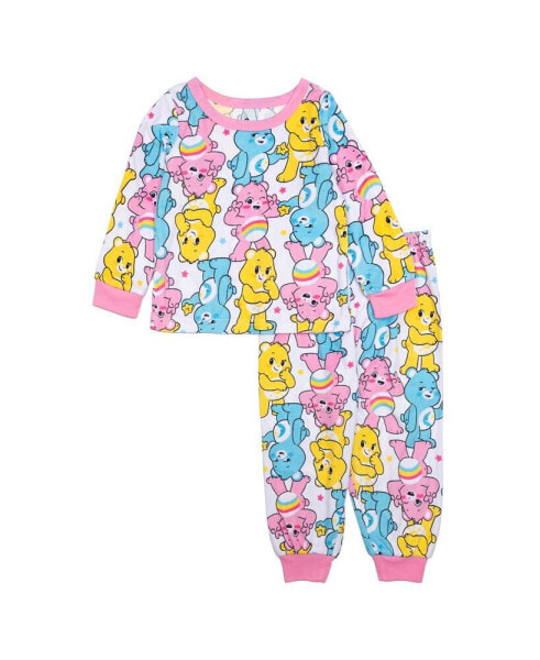 Toddler Girl Colorful Long Sleeve Long Leg 2-Piece Pajama Set