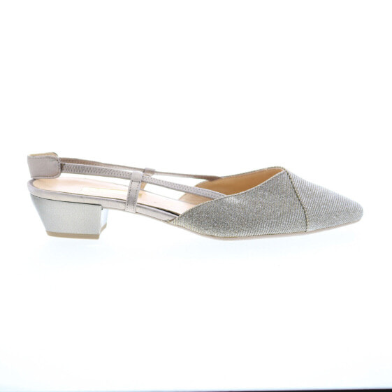 Gabor 8-5633-62 Womens Gray Leather Slip On Slingback Heels Shoes