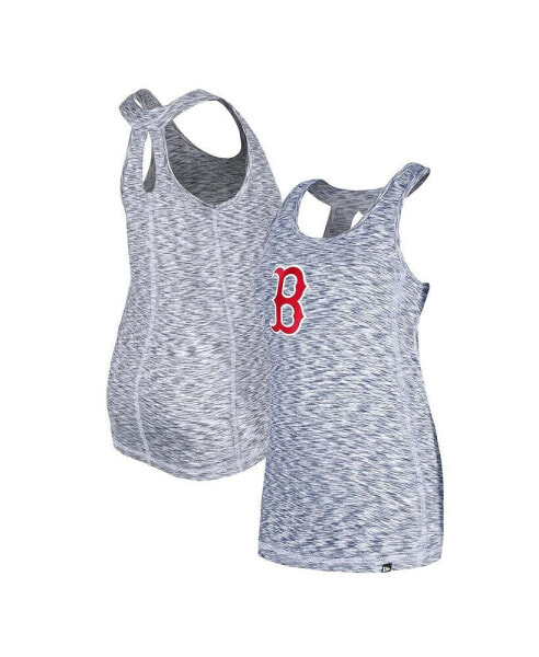 Women's Navy Boston Red Sox Space Dye Keyhole Back Tank Top