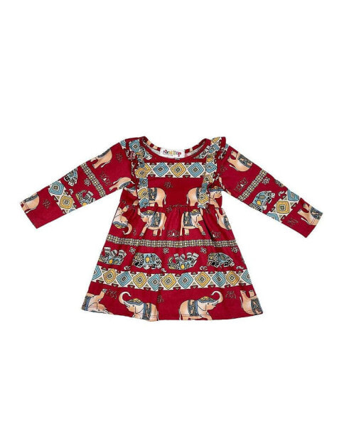 Baby Girls Ruffled Printed Dress