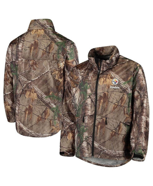 Men's Realtree Camo Pittsburgh Steelers Circle Sportsman Waterproof Packable Full-Zip Jacket