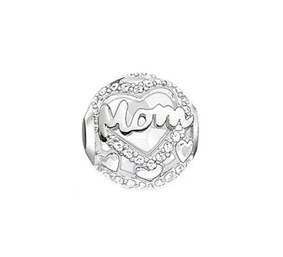 Thomas Sabo Damen Bead 925 Silber achat Zirkonia silber/weiß K0160-625-14