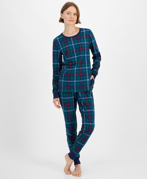 Family Pajamas Women's 2-Pc. Cotton Plaid Pajamas Set, Created for Macy's