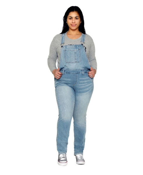 Plus Size Denim Overall