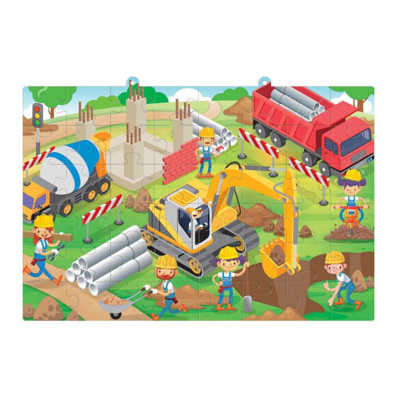 GIROS Play Painting Puzzles 2 Faces + Car 48 Pieces Construction