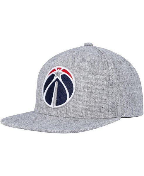 Men's Heather Gray Washington Wizards Hardwood Classics 2.0 Snapback Hat