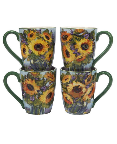 Sunflower Bouquet Set of 4 Mug 14 oz.