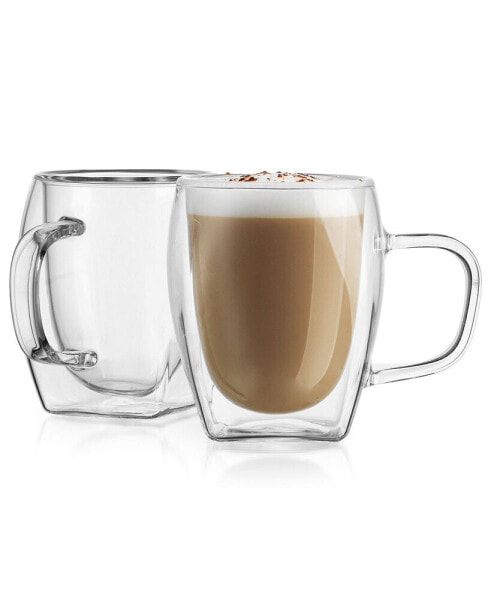 Contessa Cappuccino Double Wall Mugs, Set of 2