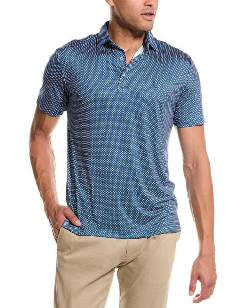 Tailorbyrd Mini Dot Printed Performance Polo Shirt Men's