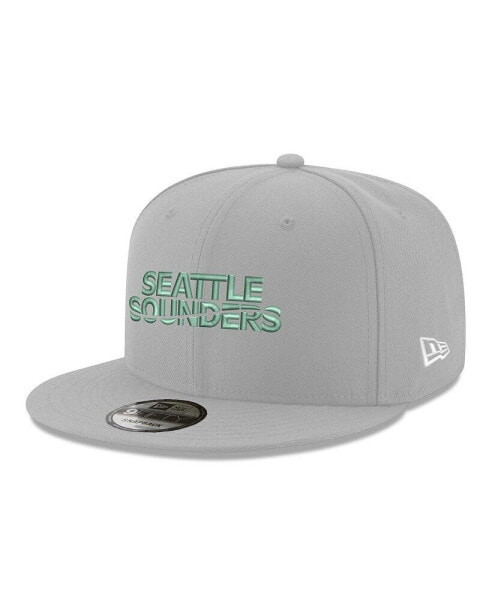 Men's Gray Seattle Sounders FC Wordmark 9FIFTY Snapback Hat