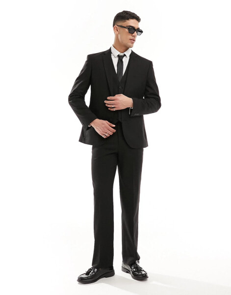 ASOS DESIGN slim suit jacket in black