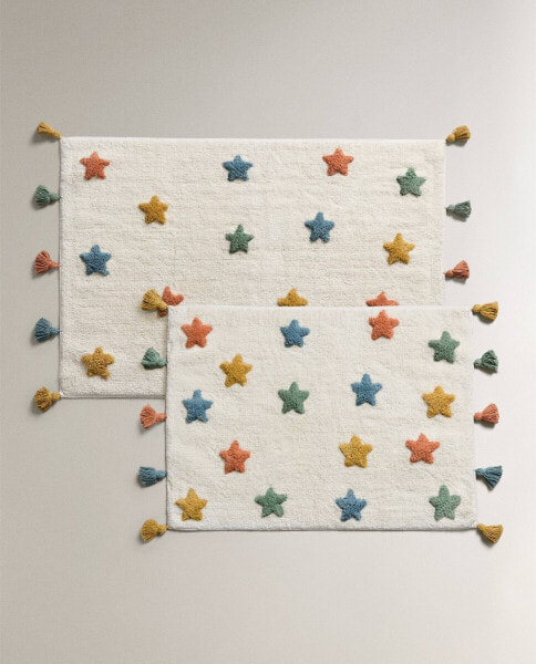 Children's bath mat with stars