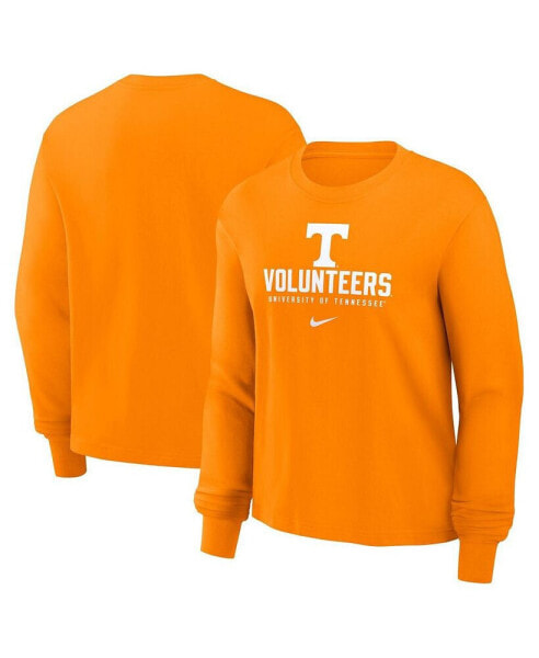 Women's Tennessee Orange Tennessee Volunteers Primetime University Boxy Long Sleeve T-Shirt