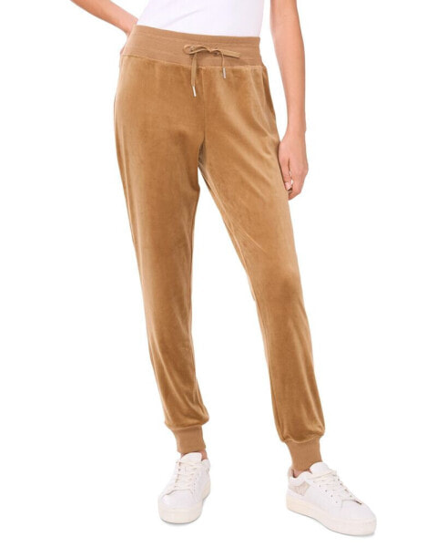 Women's Velour Drawstring-Waist Jogger Pants