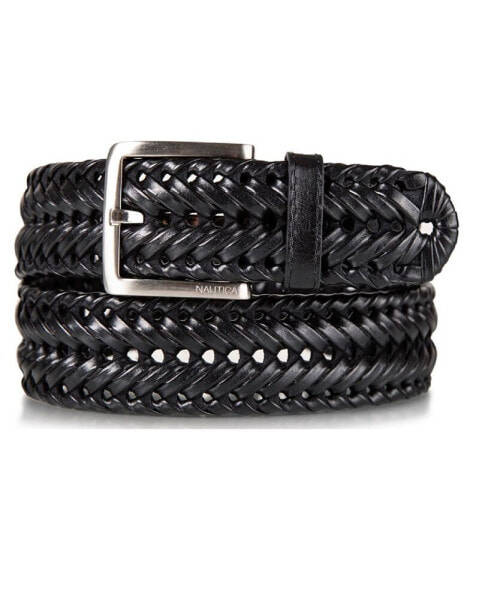 Men's Woven Leather Belt