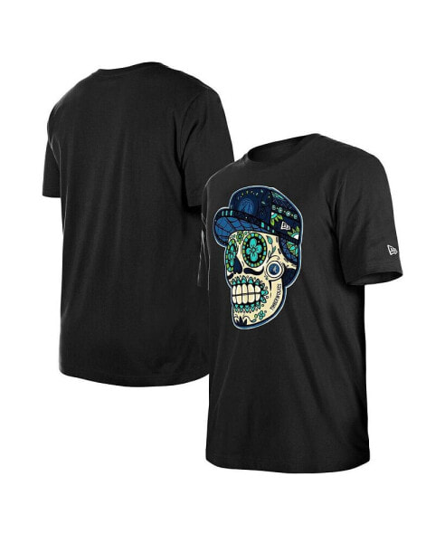 Men's and Women's Black Minnesota Timberwolves Sugar Skull T-Shirt