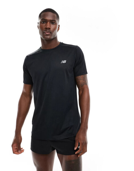 New Balance run t-shirt in black