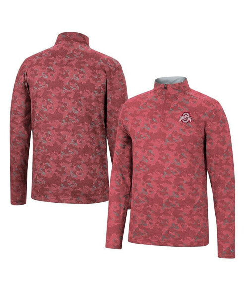 Men's Scarlet Ohio State Buckeyes Tivo Quarter-Zip Jacket