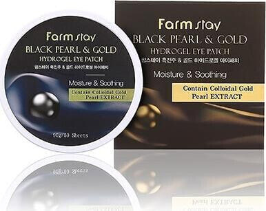 Farmstay FARMSTAY_Black Pearl & Gold Hydrogel hydrożelowe płatki pod oczy 60szt.