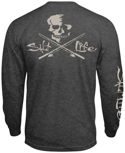 Men's Skull & Poles Long-Sleeve T-Shirt