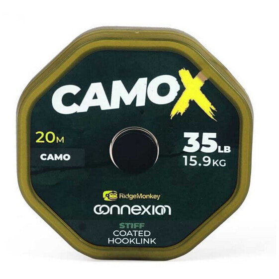 RIDGEMONKEY Connexion CamoX Soft Coated Hooklink Carpfishing Line 20 mm