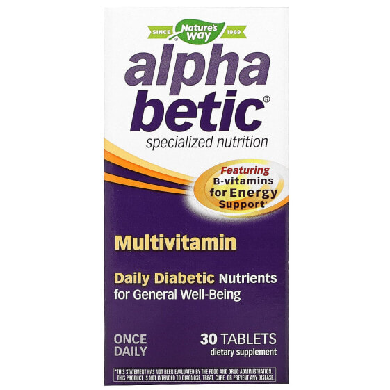 Alpha Betic® Multivitamin, 30 Tablets