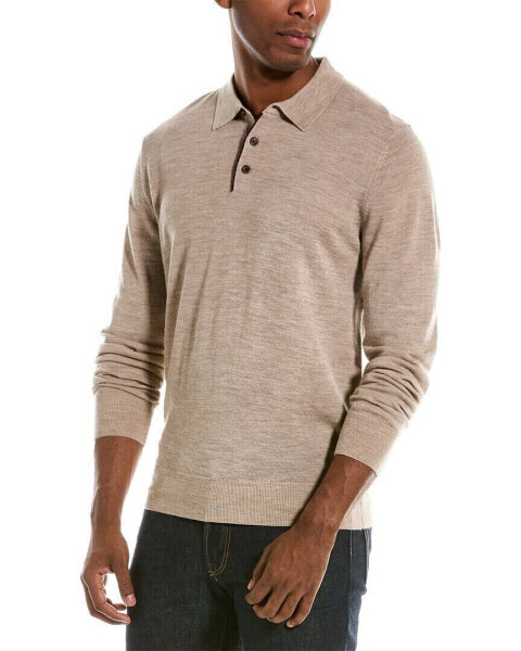 Bruno Magli Merino Wool Polo Sweater Men's S