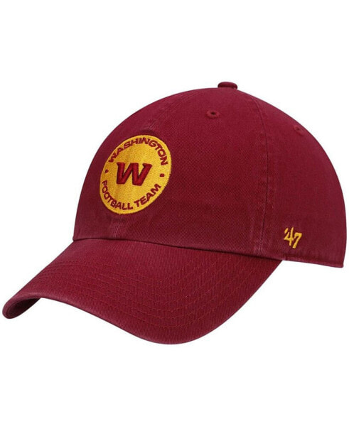 Boys Burgundy Washington Football Team Logo Clean Up Adjustable Hat