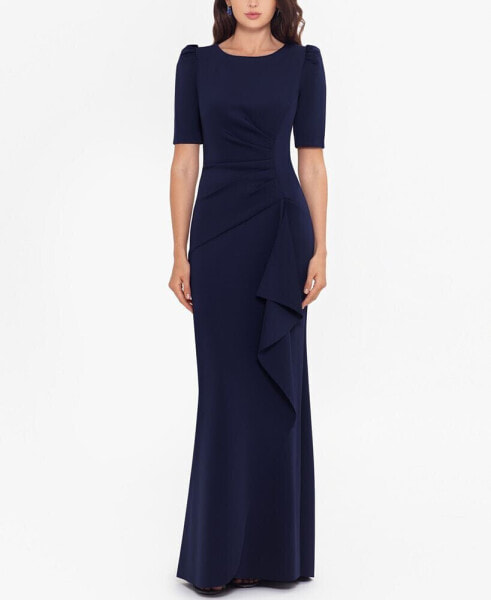 Ruched A-Line Gown