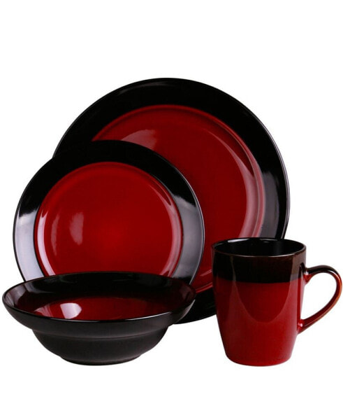 Tanizia 16 Piece High Gloss Dinnerware Set