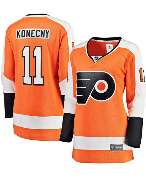 Women's Travis Konecny Orange Philadelphia Flyers Home Premier Breakaway Player Jersey