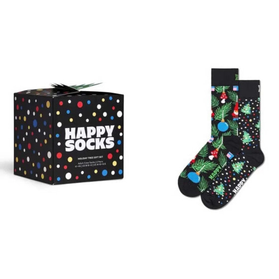 HS BY HAPPY SOCKS Holida years tree gift set long socks 2 pairs