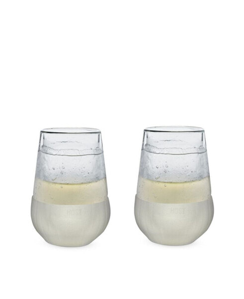 Glass Freeze Wine Glass, Set of 2