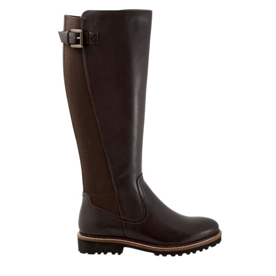 Softwalk Inara S2265-200 Womens Brown Leather Zipper Knee High Boots