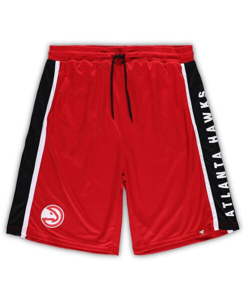 Men's Red Atlanta Hawks Big and Tall Referee Iconic Mesh Shorts