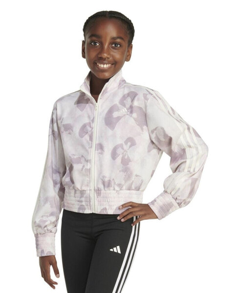 Big Girls Long Sleeve Full-Zip Printed Fashion Track Jacket