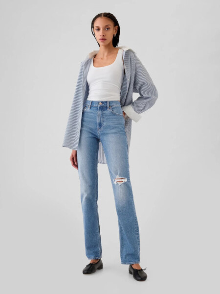 High Rise '90s Straight Jeans