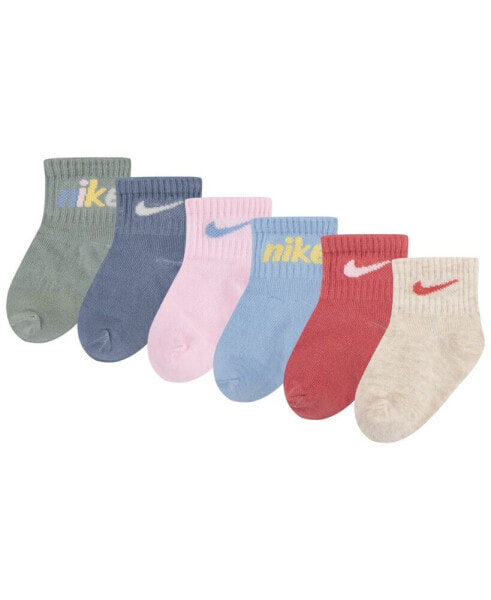 Baby Boys or Girls E1D1 Ankle Fit Socks, Pack of 6