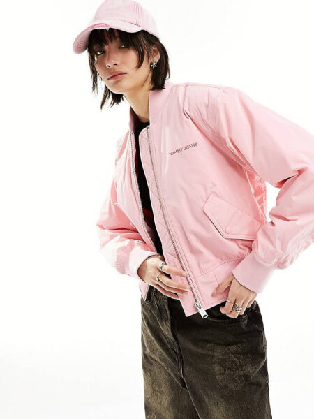 Tommy Jeans classics bomber jacket in ballet pink