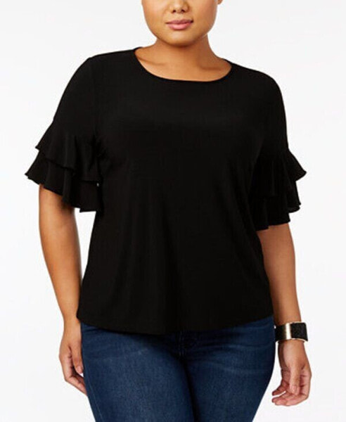 Топ INC International Concepts Scoop Neck Black S