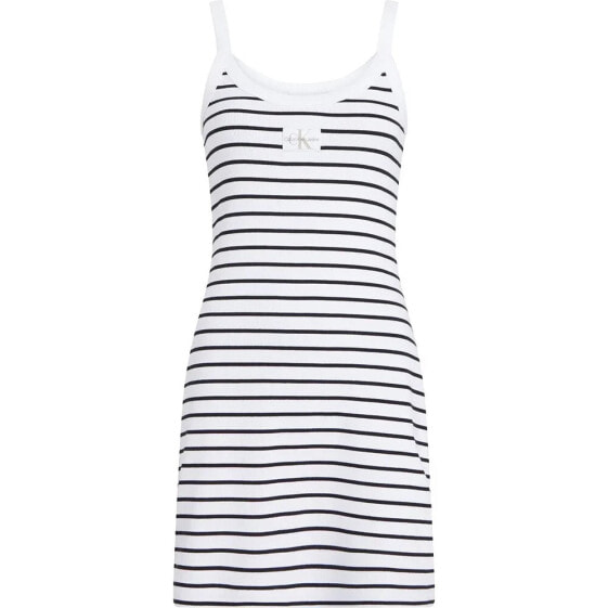 CALVIN KLEIN JEANS Label Rib Sleeveless Short Dress