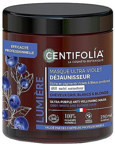 Ultraviolette Maske für graues und blondes Haar